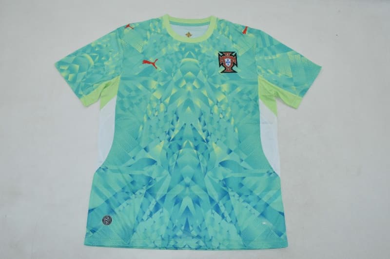 Thailand Quality(AAA) 2026 Portugal Goalkeeper Green Soccer Jersey Thailand Quality(AAA) 2026 Portugal Goalkeeper Green Soccer Jersey