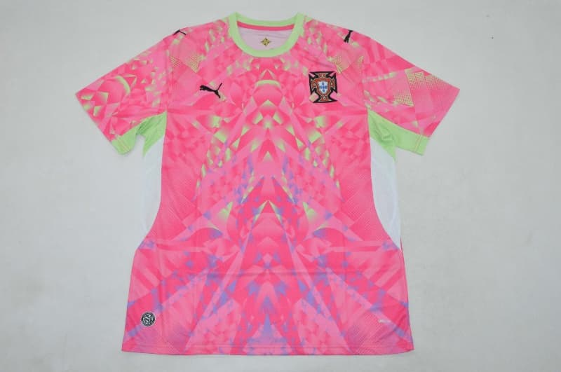 Thailand Quality(AAA) 2026 Portugal Goalkeeper Pink Soccer Jersey Thailand Quality(AAA) 2026 Portugal Goalkeeper Pink Soccer Jersey