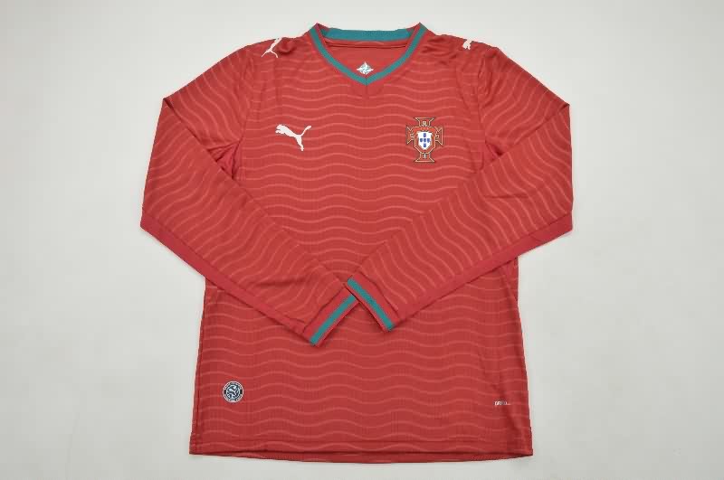 Thailand Quality(AAA) 2026 Portugal World Cup Home Long Sleeve Soccer Jersey Thailand Quality(AAA) 2026 Portugal World Cup Home Long Sleeve Soccer Jersey