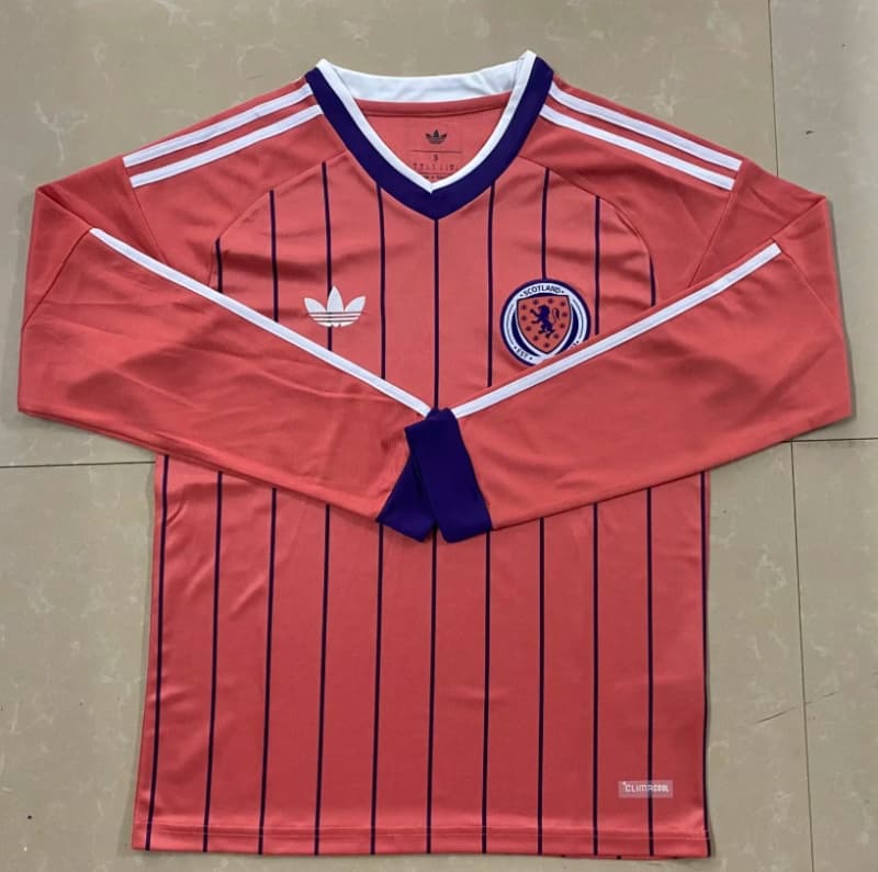 Thailand Quality(AAA) 2026 Scotland Away Long Sleeve Soccer Jersey Thailand Quality(AAA) 2026 Scotland Away Long Sleeve Soccer Jersey