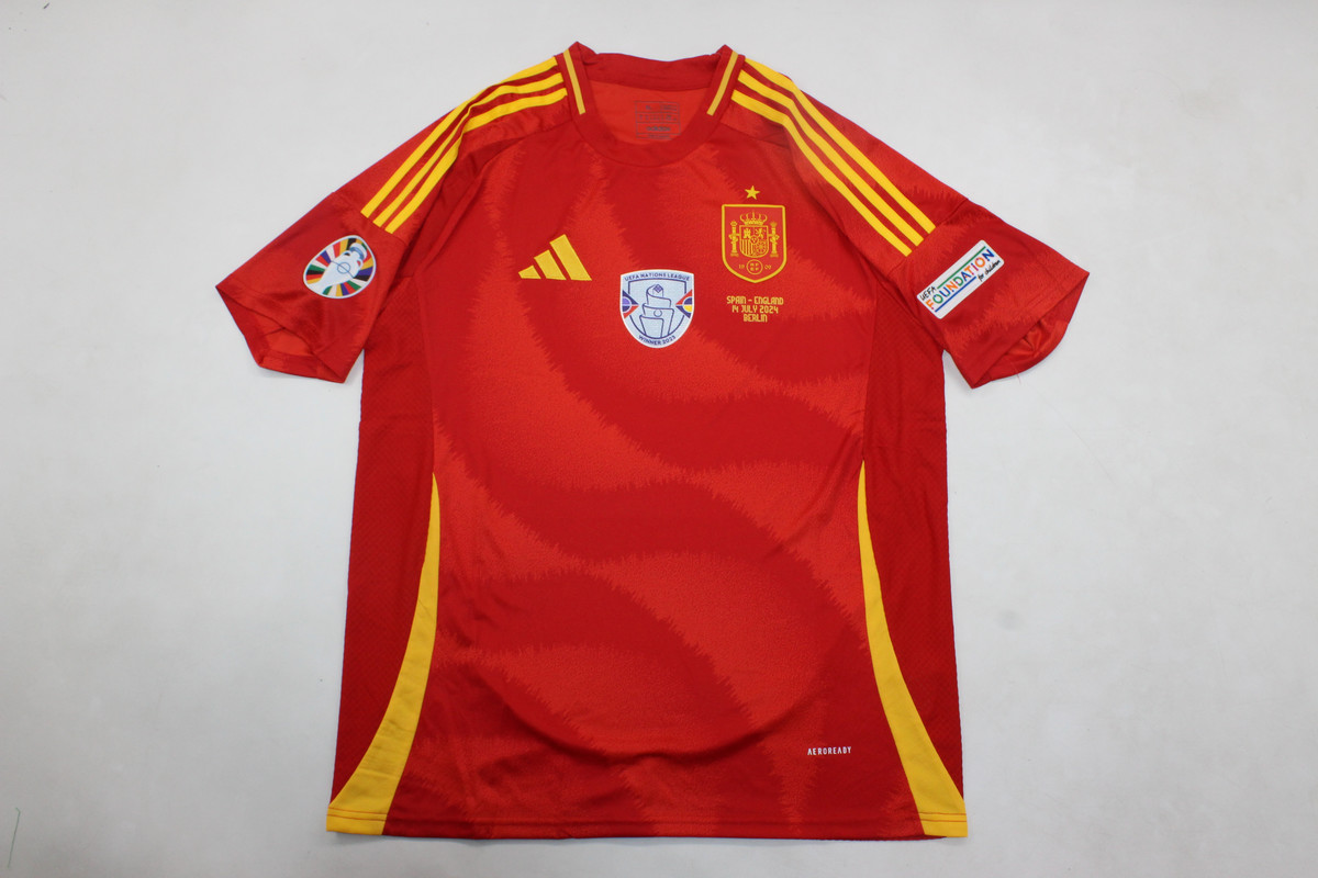 Thailand Quality(AAA) 2024 EURO Spain Home Final Soccer Jersey