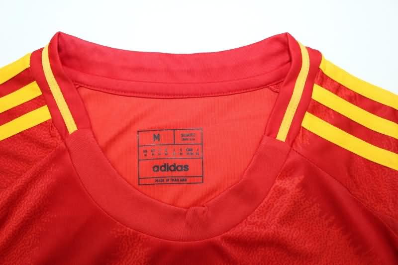 Thailand Quality(AAA) 2024 Spain Home Long Sleeve Soccer Jersey