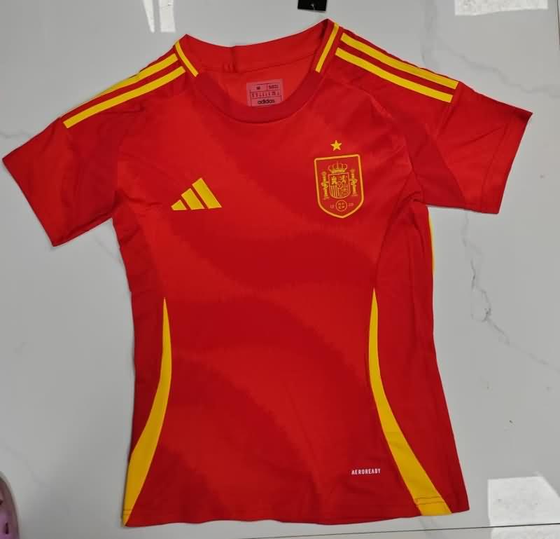 Thailand Quality(AAA) 2024 Spain Home Women Soccer Jersey