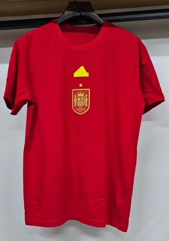 Thailand Quality(AAA) 2024 Spain Soccer T Shirts 03