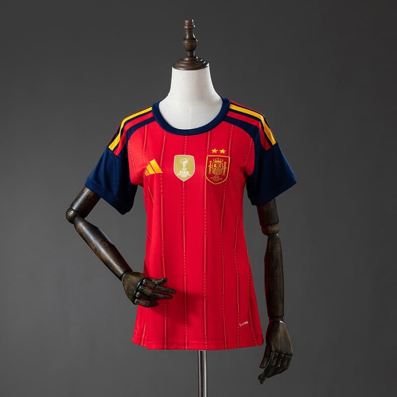 AAA Quality Spain 2026 Home Women Soccer Jersey 2 Stars AAA Quality Spain 2026 Home Women Soccer Jersey 2 Stars