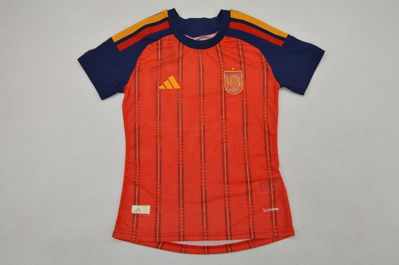 Thailand Quality(AAA) 2026 Spain World Cup Home Women Soccer Jersey (Player) Thailand Quality(AAA) 2026 Spain World Cup Home Women Soccer Jersey (Player)