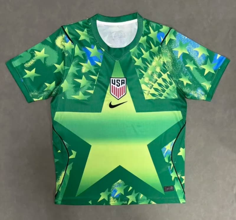 Thailand Quality(AAA) 2026 USA Goalkeeper Green Soccer Jersey Thailand Quality(AAA) 2026 USA Goalkeeper Green Soccer Jersey