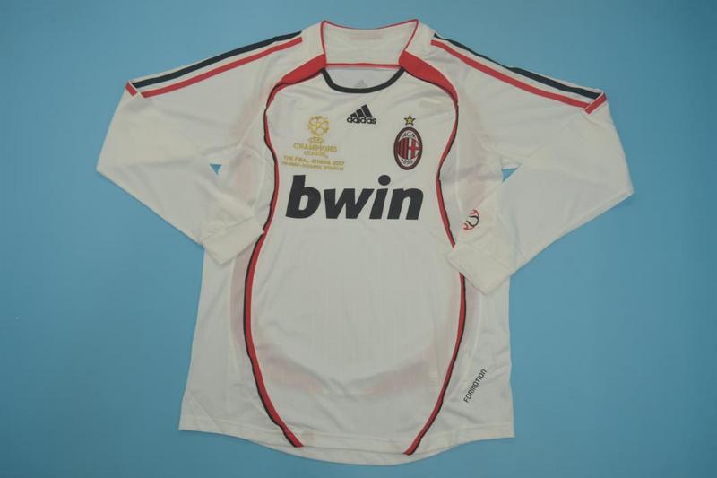 Thailand Quality(AAA) 2006/07 AC Milan Away Final Retro Soccer Jersey(L/S)