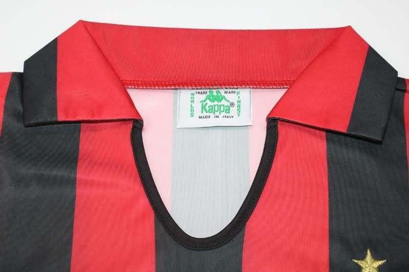 Thailand Quality(AAA) 1988/89 AC Milan Home Long Sleeve Retro Soccer Jersey