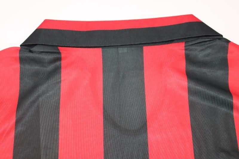 Thailand Quality(AAA) 1988/89 AC Milan Home Long Sleeve Retro Soccer Jersey