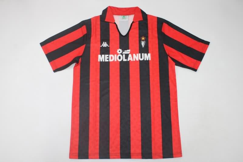 Thailand Quality(AAA) 1989/90 AC Milan Home Retro Soccer Jersey