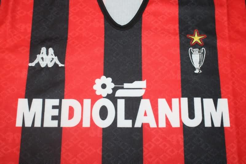 Thailand Quality(AAA) 1989/90 AC Milan Home Retro Soccer Jersey