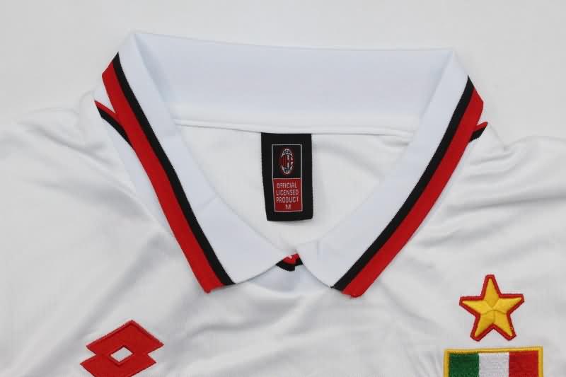 Thailand Quality(AAA) 1993/94 AC Milan Away Long Sleeve Retro Soccer Jersey