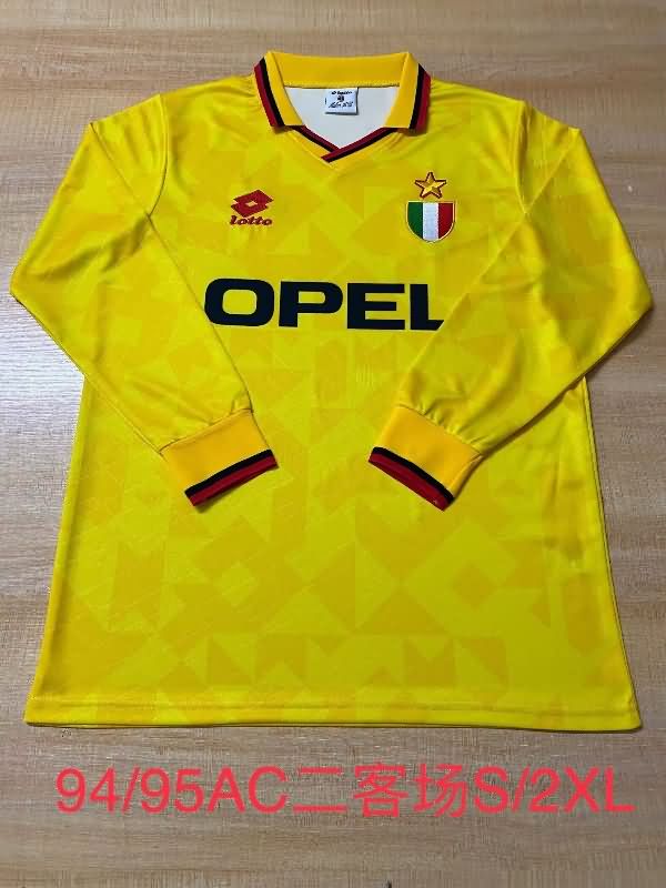 Thailand Quality(AAA) 1994/95 AC Milan Third Retro Long Sleeve Soccer Jersey Thailand Quality(AAA) 1994/95 AC Milan Third Retro Long Sleeve Soccer Jersey