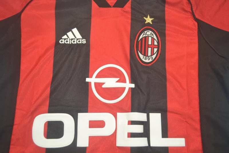 Thailand Quality(AAA) 1998/99 AC Milan Home Retro Soccer Jersey