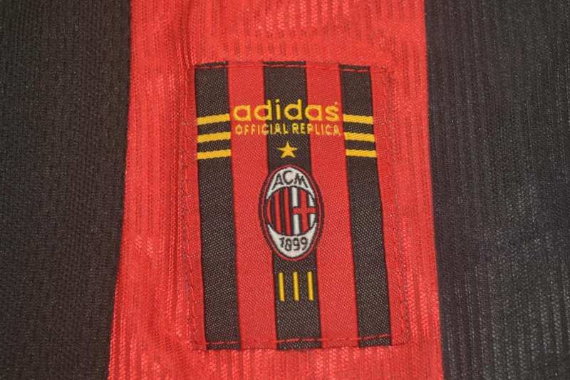 Thailand Quality(AAA) 1998/99 AC Milan Home Retro Soccer Jersey