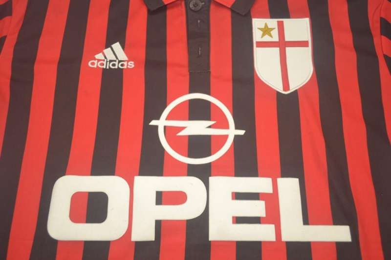 Thailand Quality(AAA) 1999/00 AC Milan Home Retro Soccer Jersey