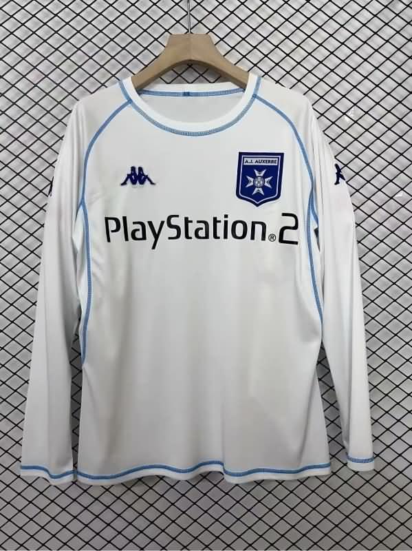 Thailand Quality(AAA) 2003/04 AJ Auxerre Home Long Sleeve Retro Soccer Jersey