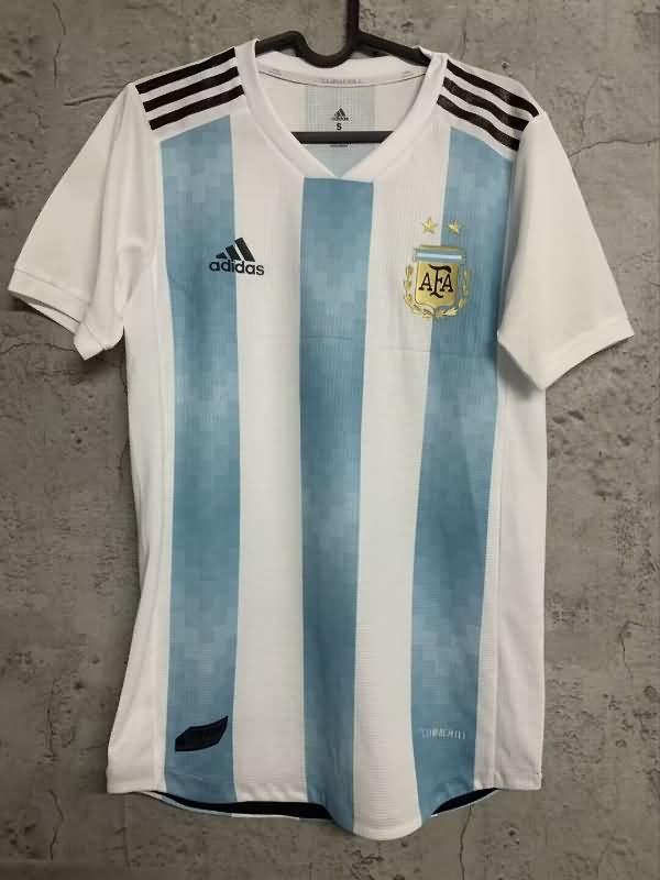 Thailand Quality(AAA) 2018/19 Argentina Home Retro Soccer Jersey (Player)