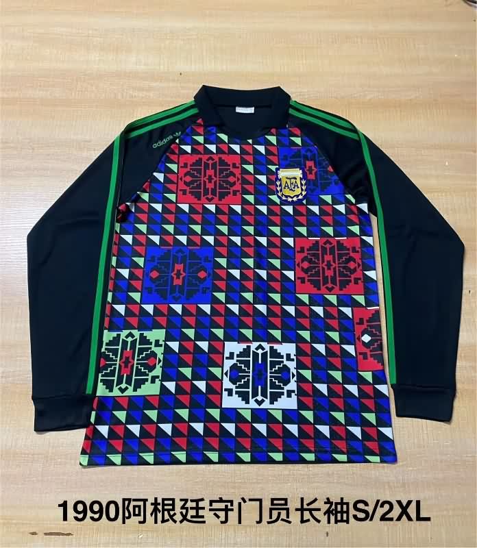 Thailand Quality(AAA) 1990 Argentina Goalkeeper Retro Long Sleeve Soccer Jersey Thailand Quality(AAA) 1990 Argentina Goalkeeper Retro Long Sleeve Soccer Jersey