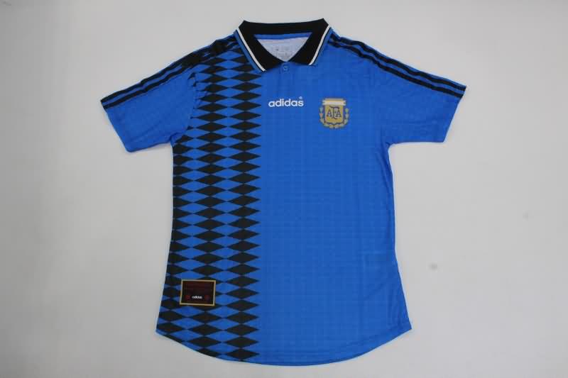 Thailand Quality(AAA) 1994 Argentina Away Retro Soccer Jersey (Player)