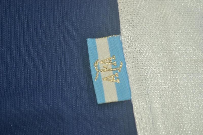 Thailand Quality(AAA) 1998 Argentina Away Retro Soccer Jersey