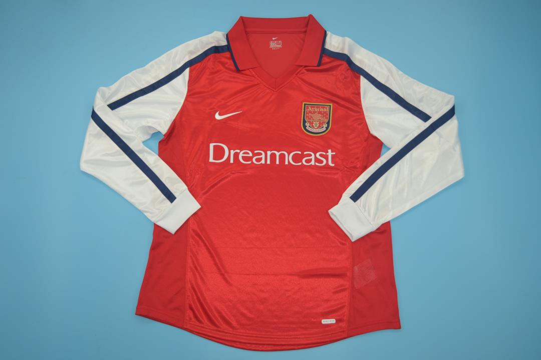 Thailand Quality(AAA) 2000/01 Arsenal Home Retro Soccer Jersey(L/S)