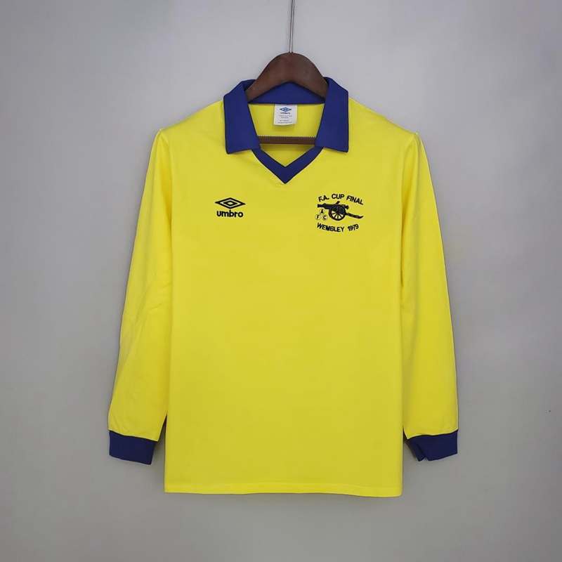 Thailand Quality(AAA) 1979 Arsenal FA Cup Final Retro Soccer Jersey(L/S)