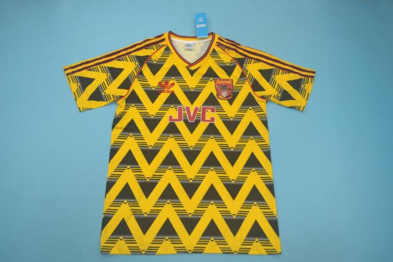 Thailand Quality(AAA) 1991/93 Arsenal Away Retro Soccer Jersey