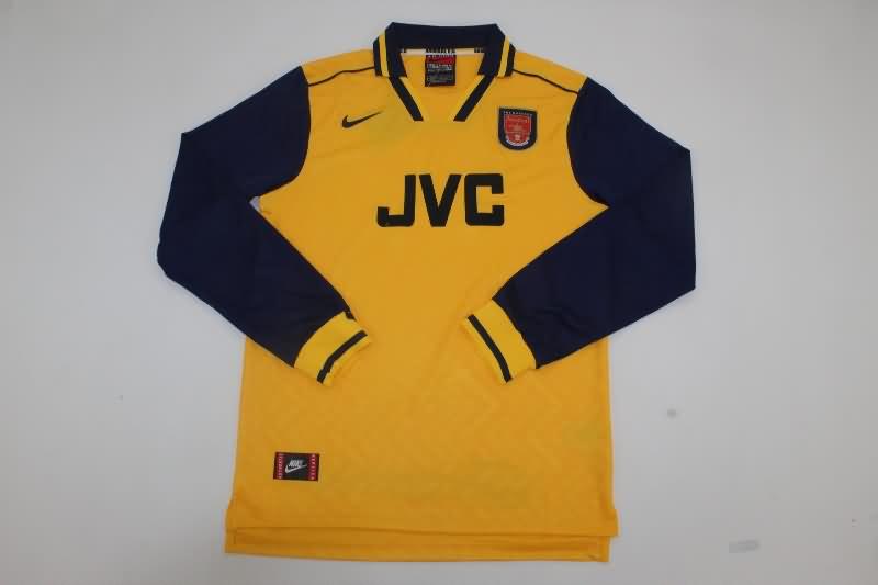 Thailand Quality(AAA) 1996/97 Arsenal Away Long Sleeve Retro Soccer Jersey