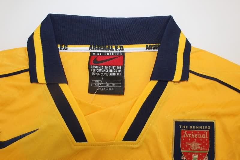 Thailand Quality(AAA) 1996/97 Arsenal Away Long Sleeve Retro Soccer Jersey