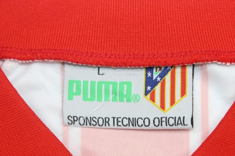 Thailand Quality(AAA) 1994/95 Atletico Madrid Home Long Sleeve Retro Soccer Jersey