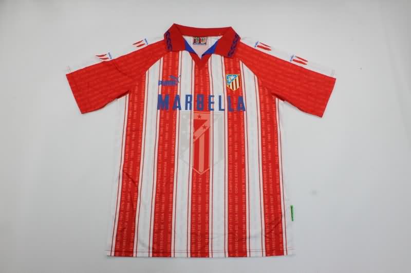 Thailand Quality(AAA) 1995/96 Atletico Madrid Home Retro Soccer Jersey