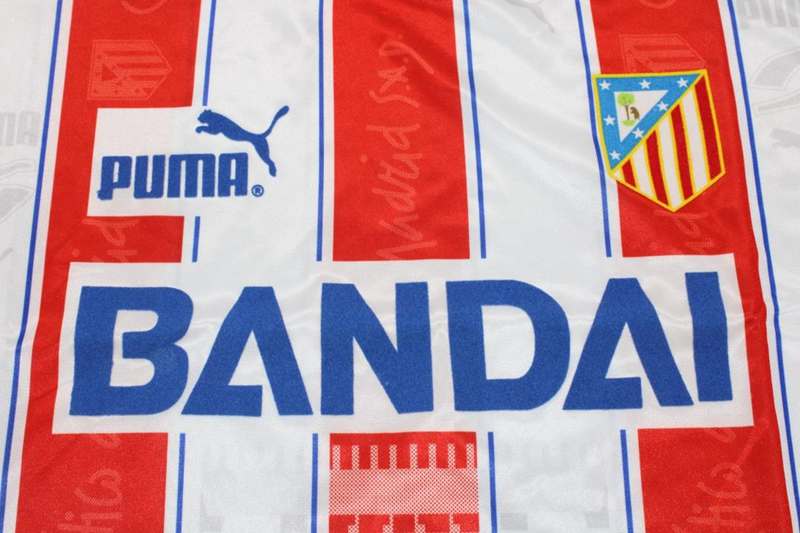 Thailand Quality(AAA) 1996/97 Atletico Madrid Home Retro Soccer Jersey