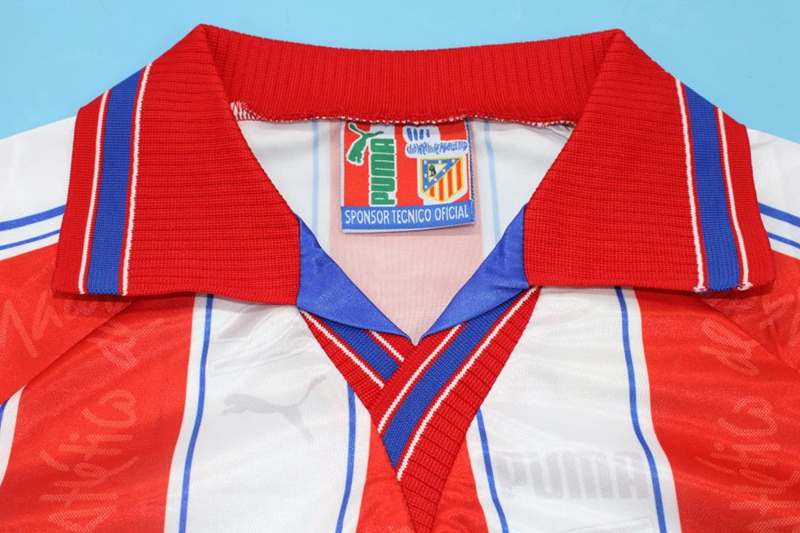 Thailand Quality(AAA) 1996/97 Atletico Madrid Home Retro Soccer Jersey