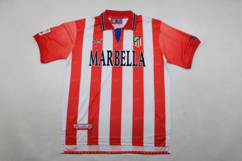 Thailand Quality(AAA) 1998/99 Atletico Madrid Home Retro Soccer Jersey