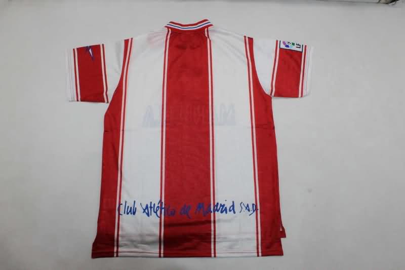 Thailand Quality(AAA) 1999/00 Atletico Madrid Home Retro Soccer Jersey