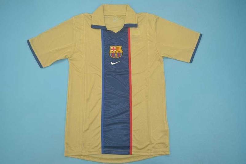 Thailand Quality(AAA) 2001/03 Barcelona Away Retro Soccer Jersey