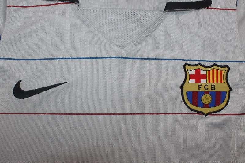 Thailand Quality(AAA) 2003/04 Barcelona Away Long Sleeve Retro Soccer Jersey