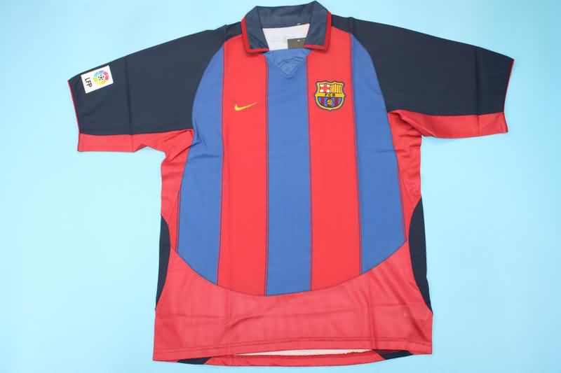 Thailand Quality(AAA) 2003/04 Barcelona Home Retro Soccer Jersey