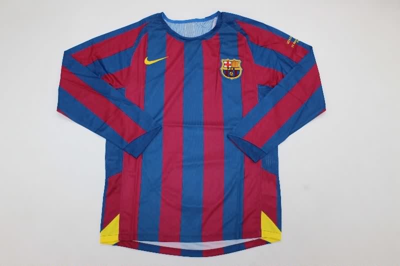 Thailand Quality(AAA) 2005/06 Barcelona Home UCL Long Retro Soccer Jersey Thailand Quality(AAA) 2005/06 Barcelona Home UCL Long Retro Soccer Jersey