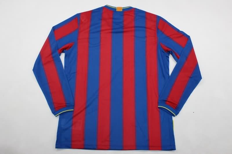 Thailand Quality(AAA) 2009/10 Barcelona Home Long Sleeve Retro Soccer Jersey