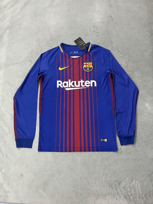 Thailand Quality(AAA) 2017/18 Barcelona Home Long Sleeve Retro Soccer Jersey