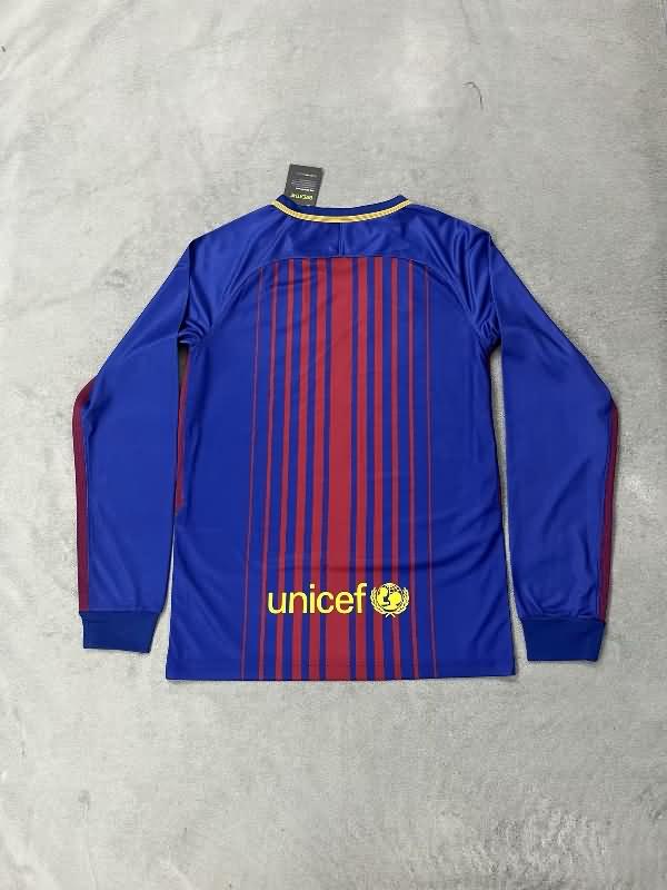 Thailand Quality(AAA) 2017/18 Barcelona Home Long Sleeve Retro Soccer Jersey