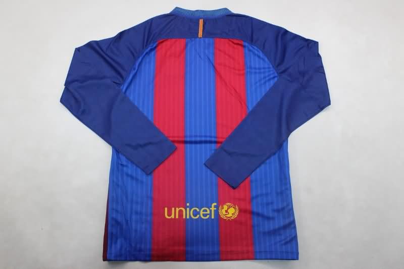 Thailand Quality(AAA) 2017/18 Barcelona Home Long Sleeve Retro Soccer Jersey