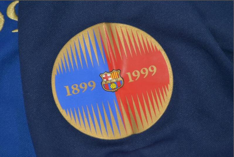 Thailand Quality(AAA) 1999/00 Barcelona Home Retro Soccer Jersey(L/S)