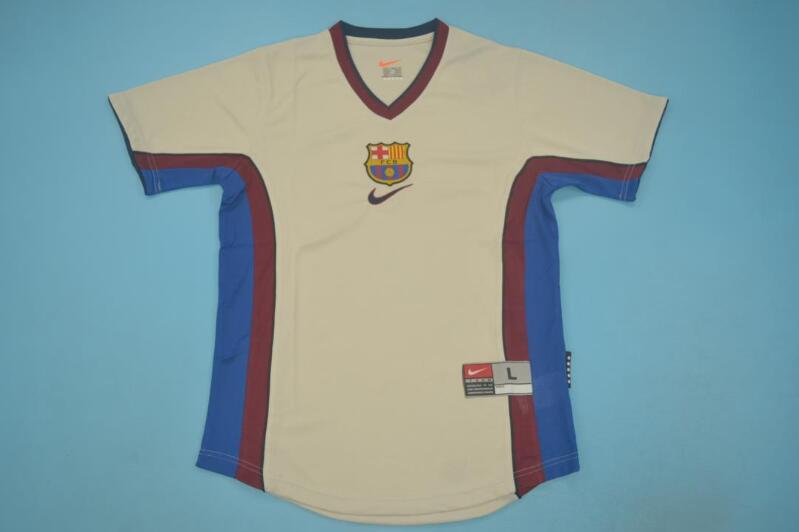 Thailand Quality(AAA) 1999/01 Barcelona Away Retro Soccer Jersey