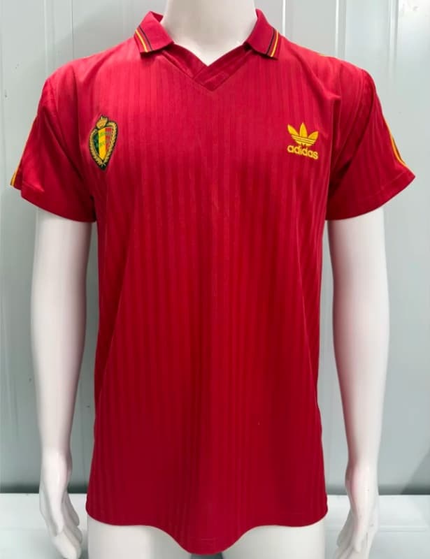 Thailand Quality(AAA) 1990 Belgium Home Retro Soccer Jersey Thailand Quality(AAA) 1990 Belgium Home Retro Soccer Jersey