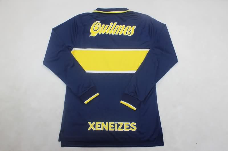 Thailand Quality(AAA) 1996/97 Boca Juniors Home Long Sleeve Retro Soccer Jersey