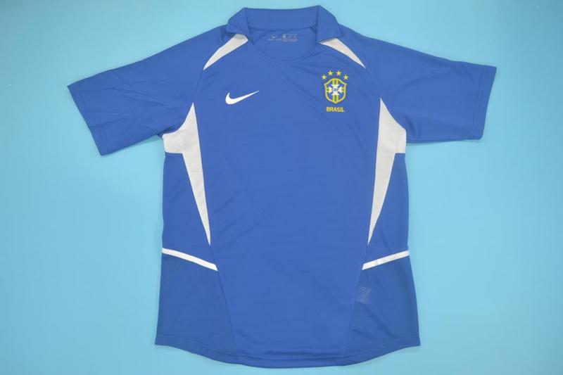 Thailand Quality(AAA) 2002 Brazil Away Retro Soccer Jersey